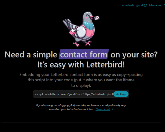 homepage letterbird