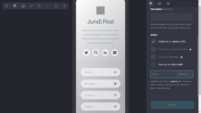 Publish carrd.co