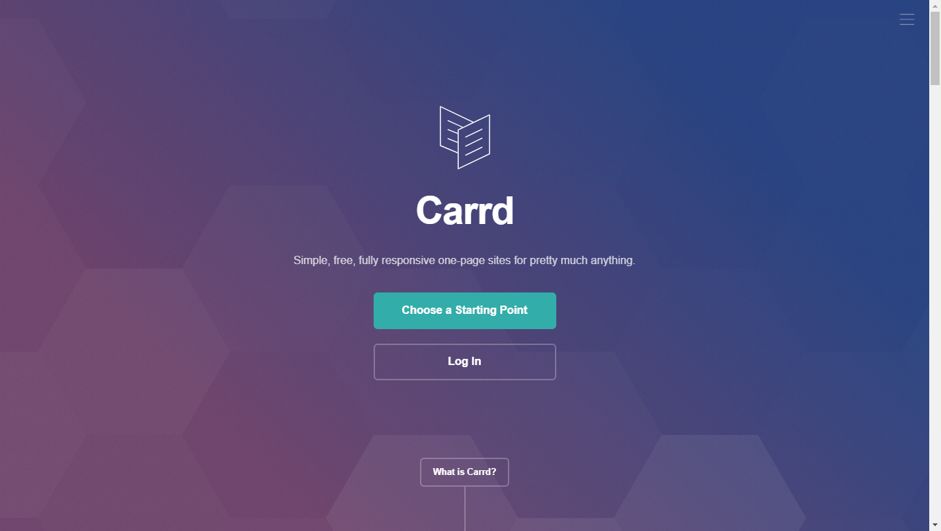 Homepage Carrd.co