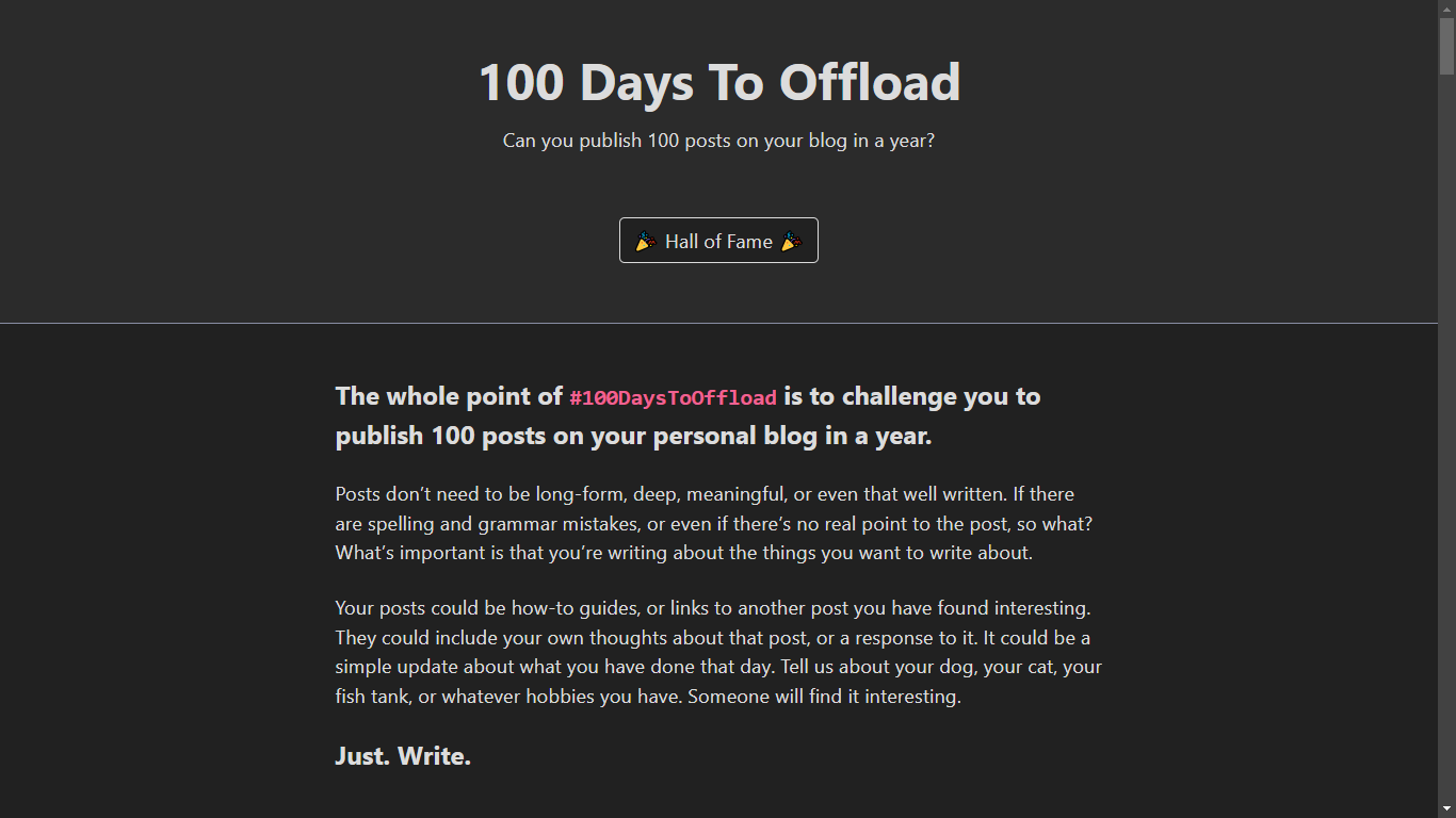 100 days to offload